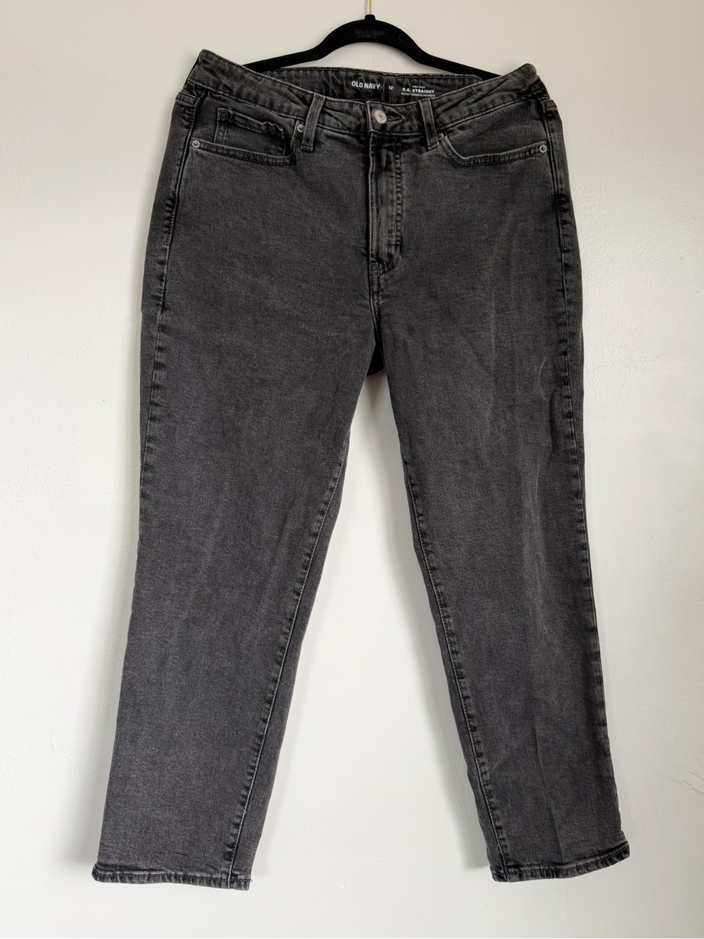 Old Navy Women's Straight Leg Jeans - Charcoal Gray